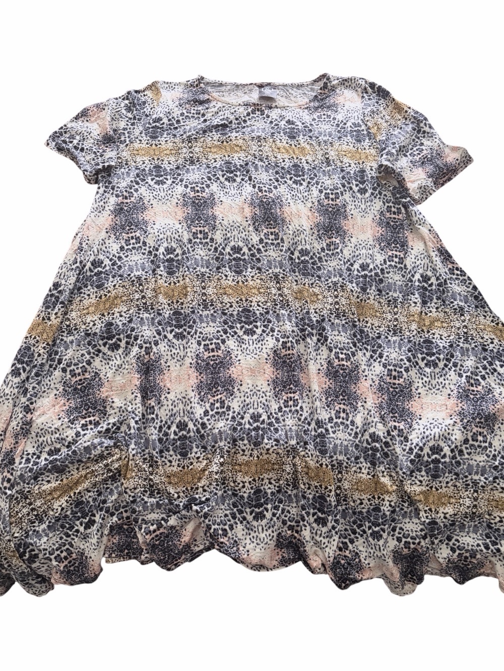 Agnes & Dora Stretch Knit Multicolor Swing Dress XXL 2XL